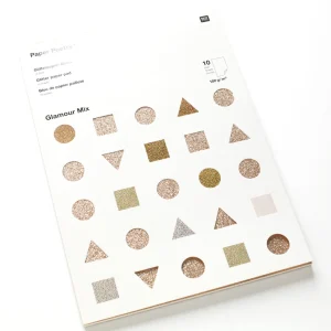 Bloc de 10 feuilles de papier pailleté