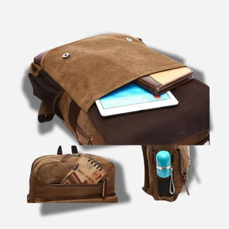 Sac à dos voyage femme vintage 20l – Image 7