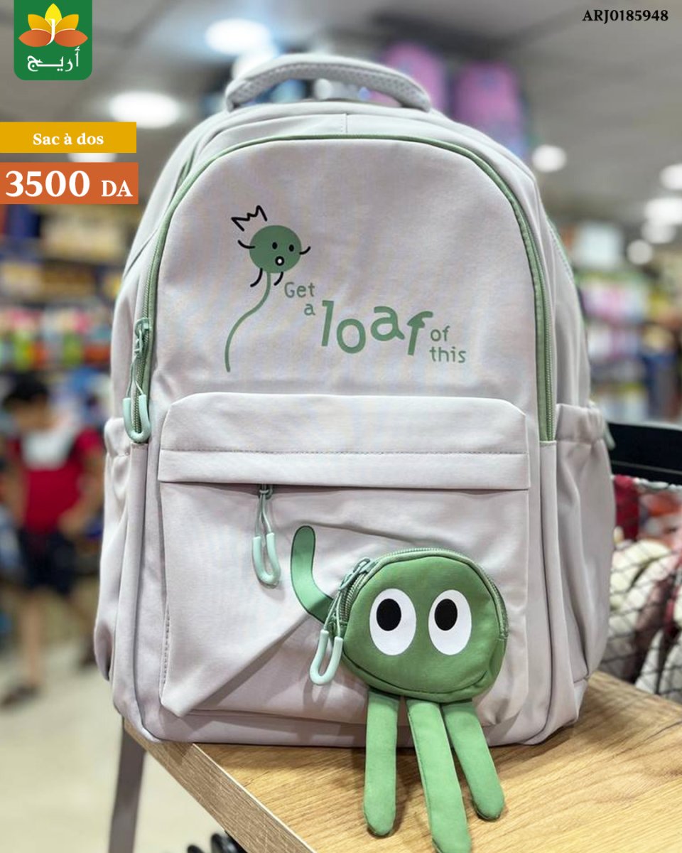 Sac à dos style sport Disponible en blanc, gris, et bleu marine – Image 3