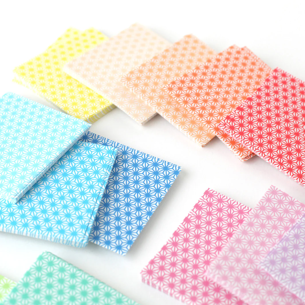 1005 Papiers Origami Asanoha Multicolores - 15 couleurs - 7 x 7 cm – Image 3