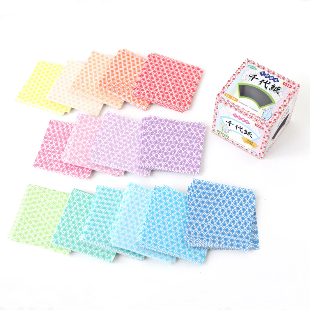1005 Papiers Origami Asanoha Multicolores - 15 couleurs - 7 x 7 cm – Image 5
