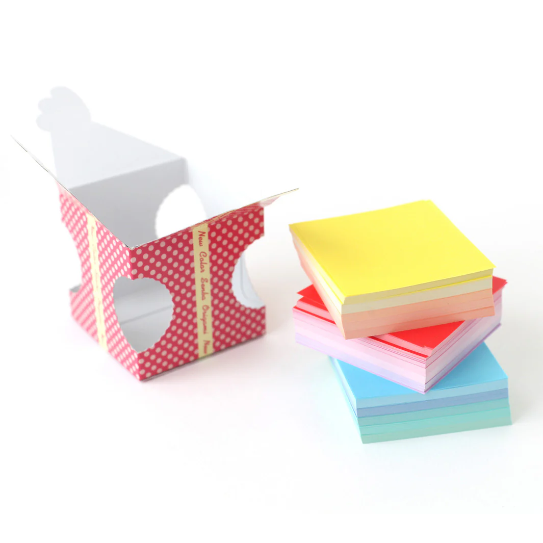 1005 Papiers Origami Multicolores - Tons Doux - 15 couleurs - 7 x 7 cm – Image 4