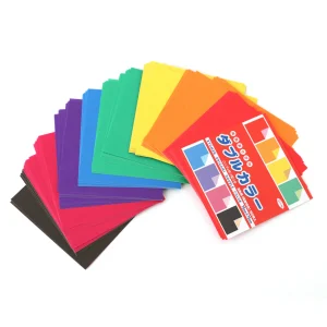 150 Papiers Origami Multicolores - Bicolores - 8 couleurs - 7,5 x 7,5 cm