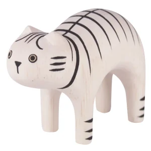 Chat tigré en bois - Pole Pole - T-Lab