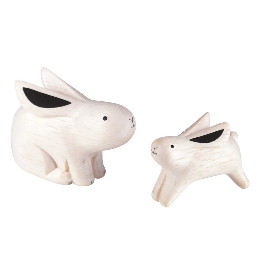 Famille de Lapins en bois - Pole Pole - T-Lab – Image 2