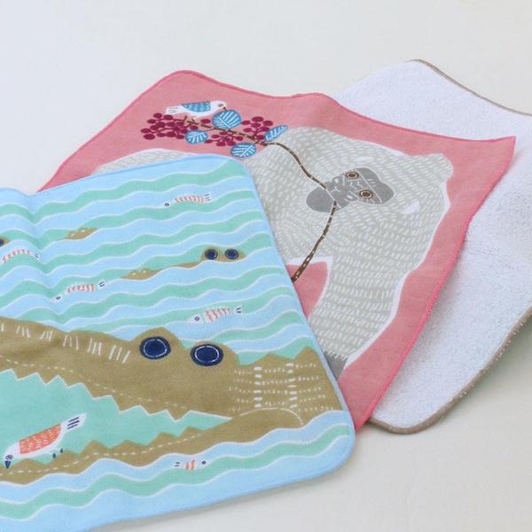 Serviette éponge - Gorille gris, Fond rose - Kata Kata - 25x25cm – Image 5