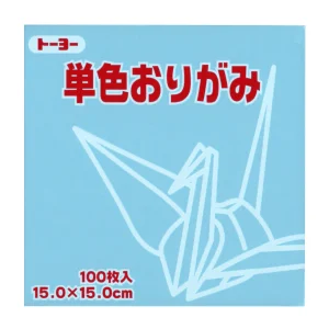 100 Papiers Origami Toyo - Bleu Ciel - 15 x 15 cm
