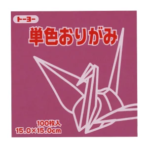 100 Papiers Origami Toyo - Violet Prune - 15 x 15 cm