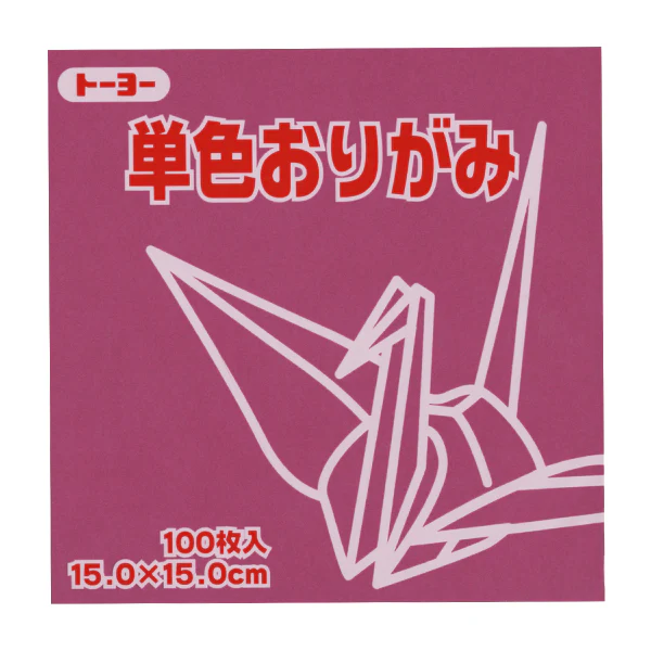100 Papiers Origami Toyo - Violet Prune - 15 x 15 cm