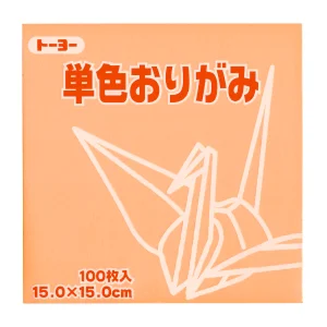 100 Papiers Origami Toyo - Saumon - 15 x 15 cm