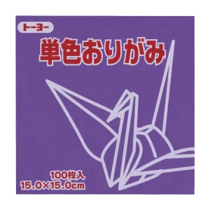 100 Papiers Origami Toyo - Violet - 15 x 15 cm