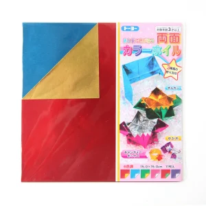 11 Papiers Origami Multicolores - Bicolores & Métallisés - 6 couleurs - 15x15 cm