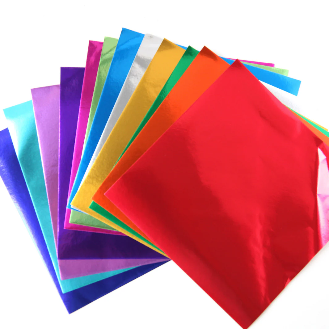 12 Papiers Origami Multicolores - Métallisés - 12 couleurs - 15x15 cm – Image 3