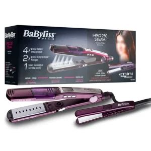 مكواة الشعر البخارية الاحترافية Babyliss Ipro 230 Steam Plus Mini