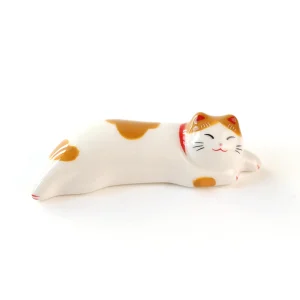 Chat Long sur le Ventre - Porte-Baguettes - Moucheté, Roux